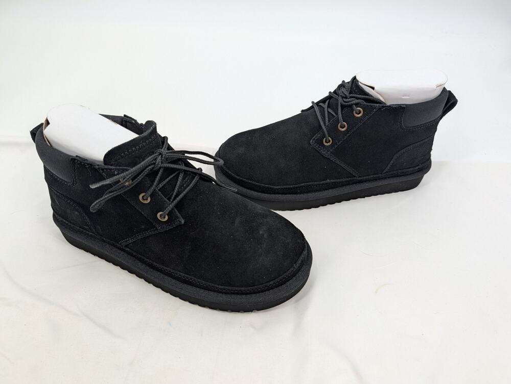 NWT Koolaburra By Ugg Advay Women's 5 Black Suede Chukka Ankle Boot Faux Fur
